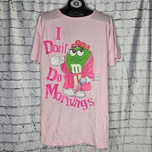 Vintage M&ms Graphic Shirt 2009 XL Pink Sleep Shirt